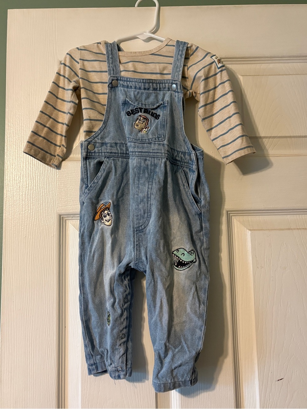 Disney Toy Story Jean Overalls & Undershirt, 18 months